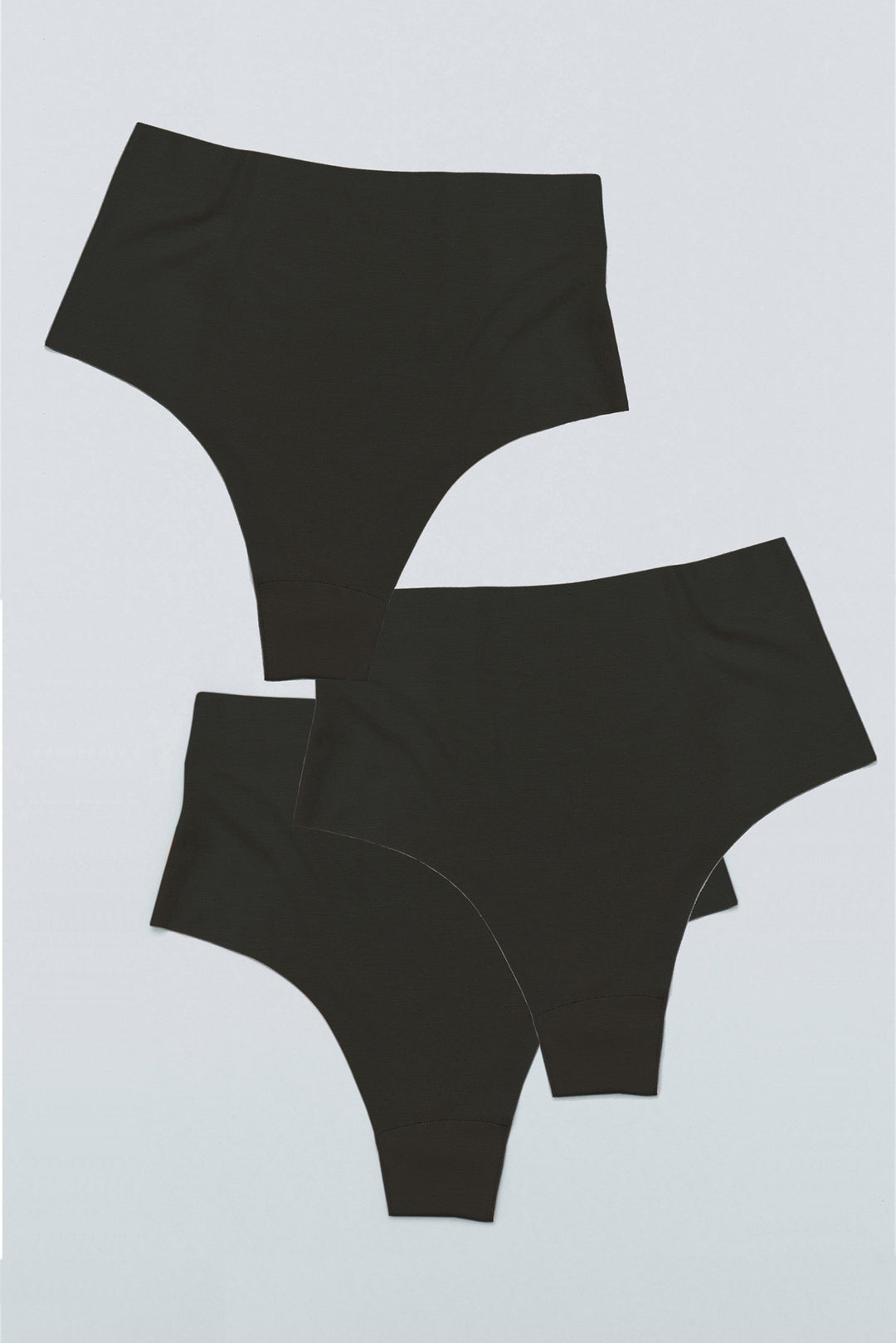 3-pack panty noir / organic, seamless – moi-basics